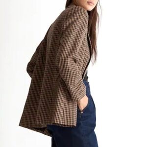 Madewell Caldwell Double-breasted Lyden Plaid Blazer Jacket Small